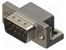 Connector: D-Sub; PIN: 9; socket; male; for panel mounting,on PCBs
