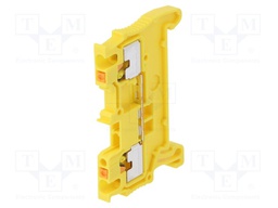 Splice terminal: rail; 0.14÷2.5mm2; ways: 1; terminals: 2; yellow