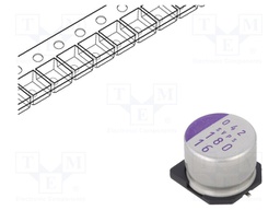 Capacitor: polymer; 180uF; 16VDC; SVPS; SMD; ±20%; -55÷105°C; 5000h