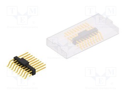 Connector: pin strips; pin header; male; PIN: 18; 2.54mm; SMT; 2x9