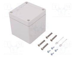 Enclosure: multipurpose; X: 82mm; Y: 84mm; Z: 85mm; TG PC; grey; IK08