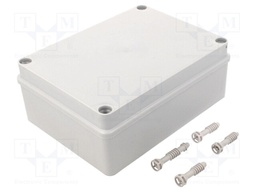 Enclosure: multipurpose; X: 140mm; Y: 190mm; Z: 70mm; grey; IP65
