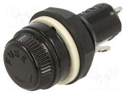 Fuse holder; 5x20mm; 10A; on panel; Cutout: Ø14mm; -25÷70°C; 250VAC