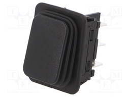 ROCKER; DPDT; Pos: 2; OFF-ON; 12A/250VAC; black; 100mΩ; Body: black