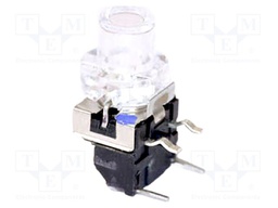 Microswitch TACT; SPST-NO; Pos: 2; 0.05A/12VDC; THT; LED; blue; 2N