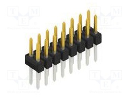 Connector: pin strips; pin header; male; PIN: 16; 2.54mm; THT; 2x8