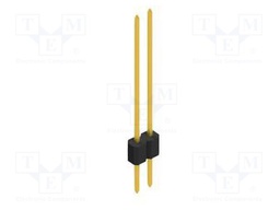 Connector: pin strips; pin header; male; PIN: 2; 1.27mm; THT; 1x2
