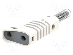 Connector: 4mm banana; plug; 36A; 30VAC; 60VDC; white; insulated