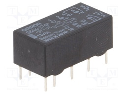 Relay: electromagnetic; DPDT; Ucoil: 12VDC; 0.5A/125VAC; 2A/30VDC