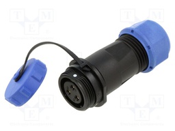 Connector: circular; plug; female; PIN: 3; IP68; SP17; 6÷10mm; 15A