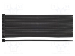 Cable tie; L: 80mm; W: 2.5mm; black; 100pcs; EXTREME