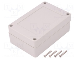 Enclosure: multipurpose; X: 70mm; Y: 105mm; Z: 40mm; ABS; grey; gasket