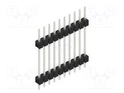 Connector: pin strips; pin header; male; PIN: 10; 2.54mm; THT; 1x10