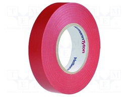 Tape: electrical insulating; W: 19mm; L: 25m; D: 0.15mm; red; 220%