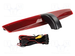 Rear view camera; 115°; black,red; 12VDC; Kit: camera; screw; IP68