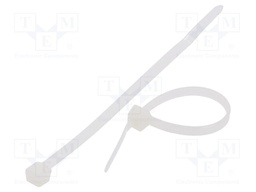 Cable tie; L: 100mm; W: 3.6mm; polyamide; 177N; natural; Ømax: 21mm