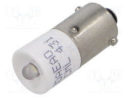 LED lamp; white; BA9S; 28VDC; 28VAC; No.of diodes: 1