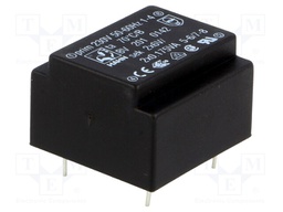 Transformer: encapsulated; 0.35VA; 230VAC; 6V; 6V; 29mA; 29mA; 25g