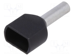 Bootlace ferrule; insulated,double; copper; 1.5mm2; 8mm; tinned