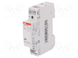 Contactor: 2-pole installation; NO x2; 12VAC; 12VDC; 16A; DIN; ESB