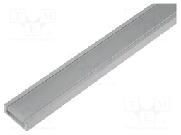 Profiles for LED modules; mat; surface; L: 1m; aluminium