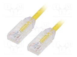 Patch cord; TX6A-28™,U/UTP; 6a; solid; Cu; LSZH; yellow; Len: 5m