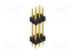 Connector: pin strips; pin header; male; PIN: 6; 2.54mm; THT; 2x3
