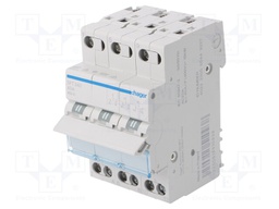 Module: toggle switch; Poles: 3; 230VAC; 40A; IP20; DIN; Stabl.pos: 3
