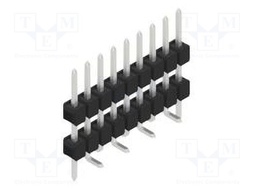Connector: pin strips; pin header; male; PIN: 9; 2.54mm; SMT; 1x9