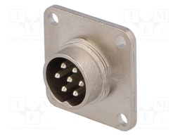 Connector: M16; male; flange (4 holes),for panel mounting; 100V