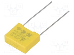 Capacitor: polypropylene; X2,suppression capacitor; 22nF; 10mm