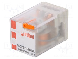 Relay: electromagnetic; DPDT; Ucoil: 230VAC; 10A/250VAC; 10A/24VDC