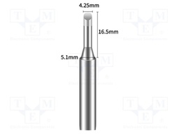 Tip; hoof; 4mm; for soldering station; BK969