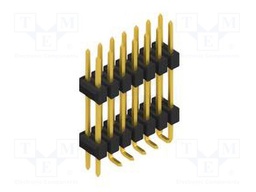 Connector: pin strips; pin header; male; PIN: 14; 2.54mm; SMT; 2x7