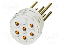 Connector: M23; contact insert; PIN: 9; soldering; RC; 8A,20A; 48V