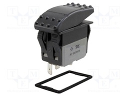 ROCKER; SPDT; Pos: 2; ON-ON; 16A/30VDC; black; black; none; 0÷55°C