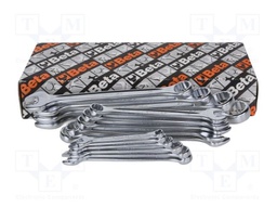 Wrench-set; combination spanner; Plating: chromium; 15pcs.