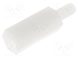 Screwed spacer sleeve; hexagonal; polyamide; M3; M3; 13mm