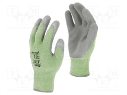 Protective gloves; Size: 7; green-grey; furlined; tag