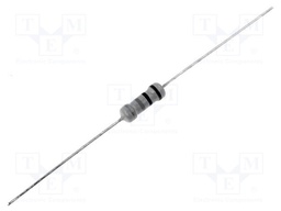 Resistor: carbon film; THT; 1MΩ; 0.5W; ±5%; Ø3x9mm; axial