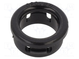 Grommet; Ømount.hole: 12.7mm; Øhole: 9.5mm; black; UL94V-2; H: 6.4mm