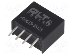 Converter: DC/DC; 1W; Uin: 4.5÷5.5V; 12VDC; SIL4; 7x11.7x10mm; 75Vpp