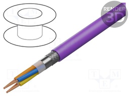 Wire: data transmission; chainflex® CF898; 4x0.34mm2; violet