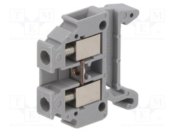 DIN Rail Mount Terminal Block, Micro Terminal, 2 Ways, 26 AWG, 16 AWG, 1.5 mm², Screw, 15 A