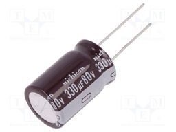 Capacitor: electrolytic; low impedance; THT; 330uF; 80VDC; ±20%