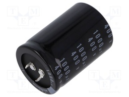 Capacitor: electrolytic; SNAP-IN; 1000uF; 400VDC; Ø35x50mm; ±20%