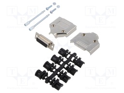 D-Sub HD; PIN: 26; plug; female; for cable; straight; soldering