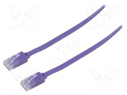 Patch cord; U/UTP; 6; stranded; Cu; PVC; violet; Len: 2m; 32AWG