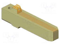 Test plug; Contacts: CuBe; push-in; PS; L: 42mm; W: 7.6mm; RJ10; 100Ω