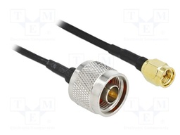 Cable; 10m; N male,SMA male; black; Øcable: 2.79mm; 50Ω